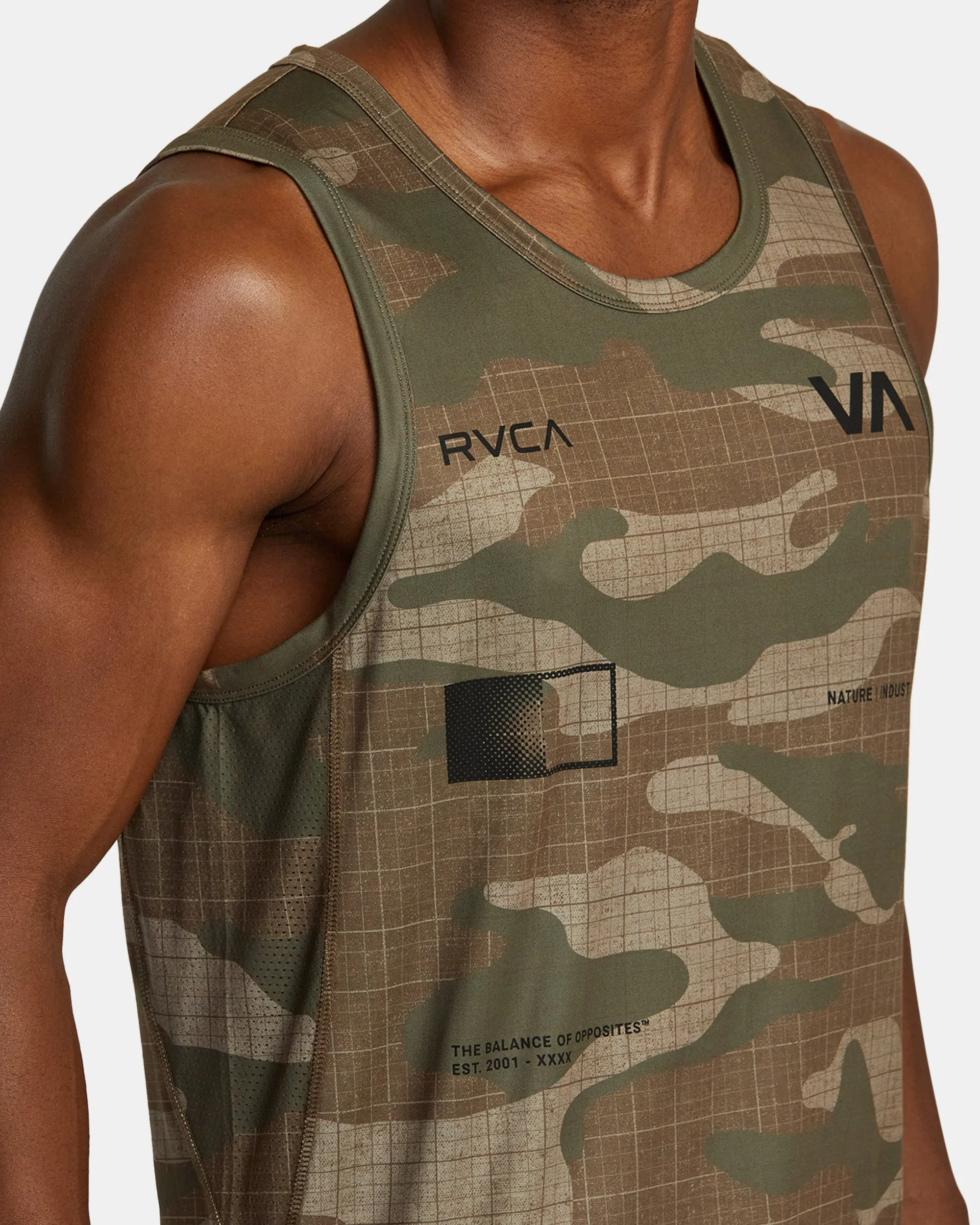 Radiate Sport Vent Tank Top - Desert Camo