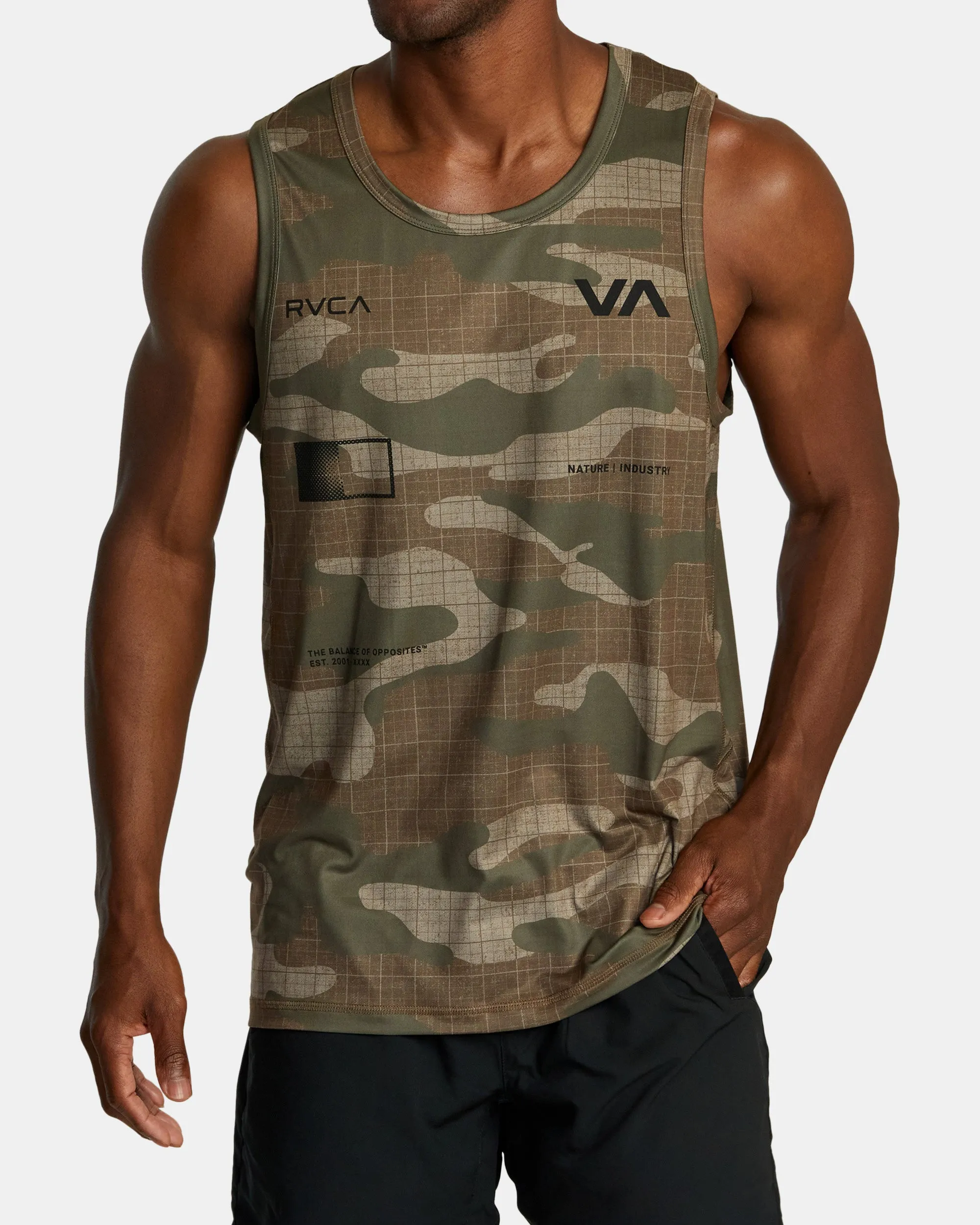 Radiate Sport Vent Tank Top - Desert Camo
