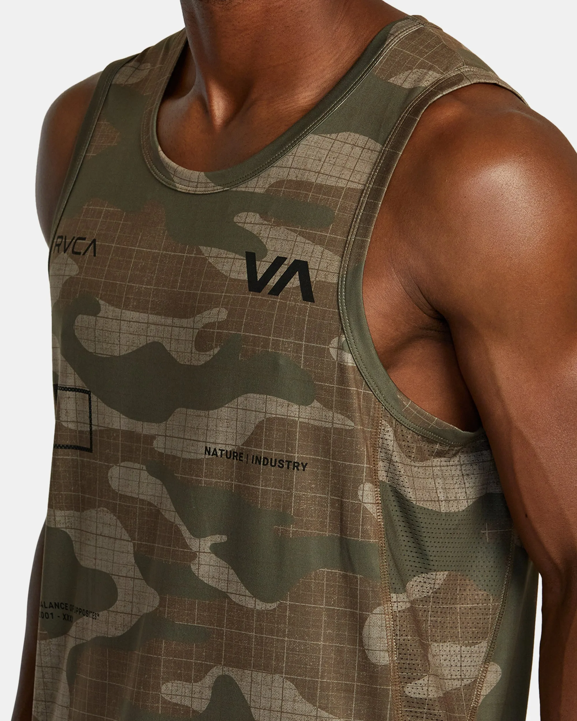 Radiate Sport Vent Tank Top - Desert Camo