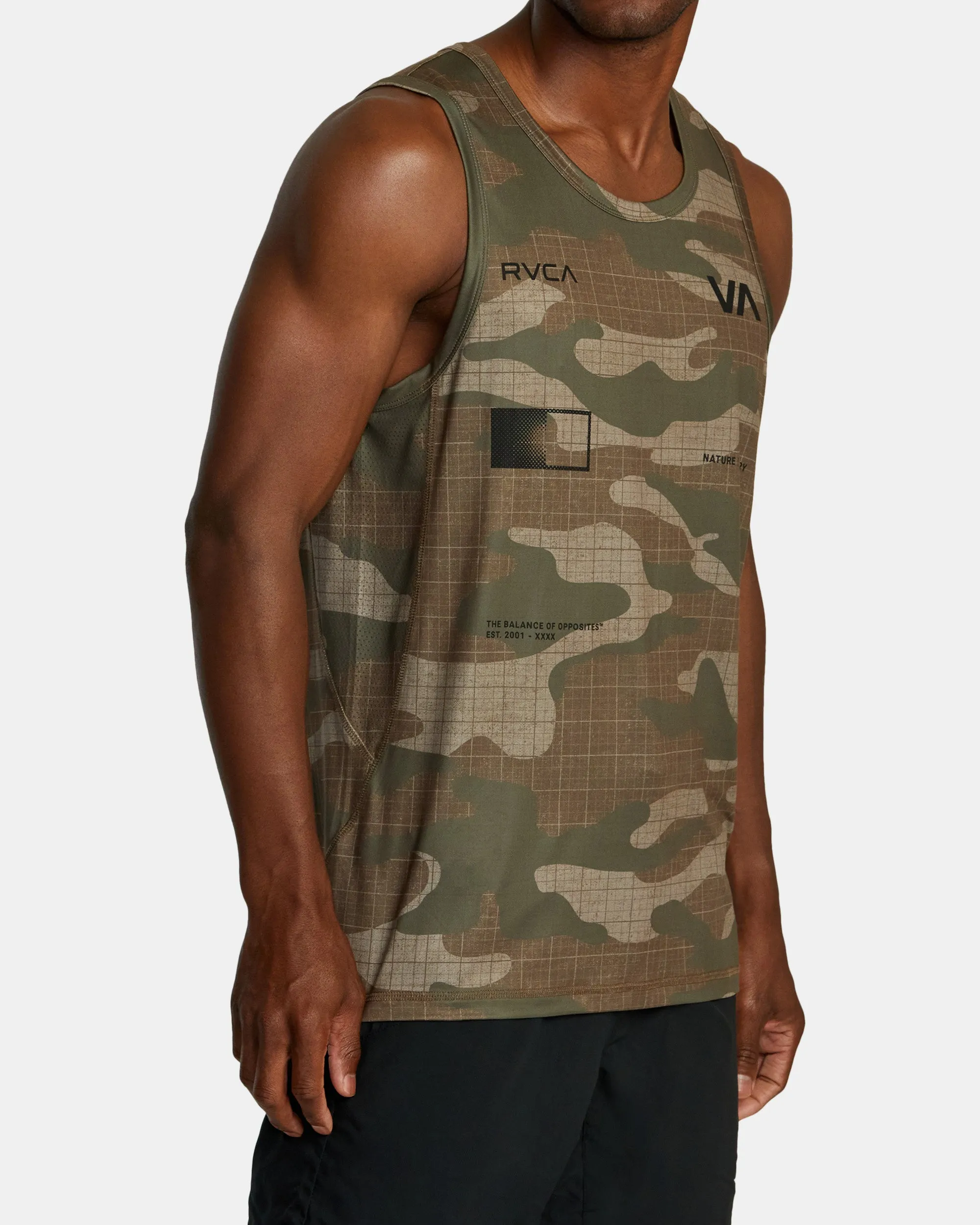 Radiate Sport Vent Tank Top - Desert Camo