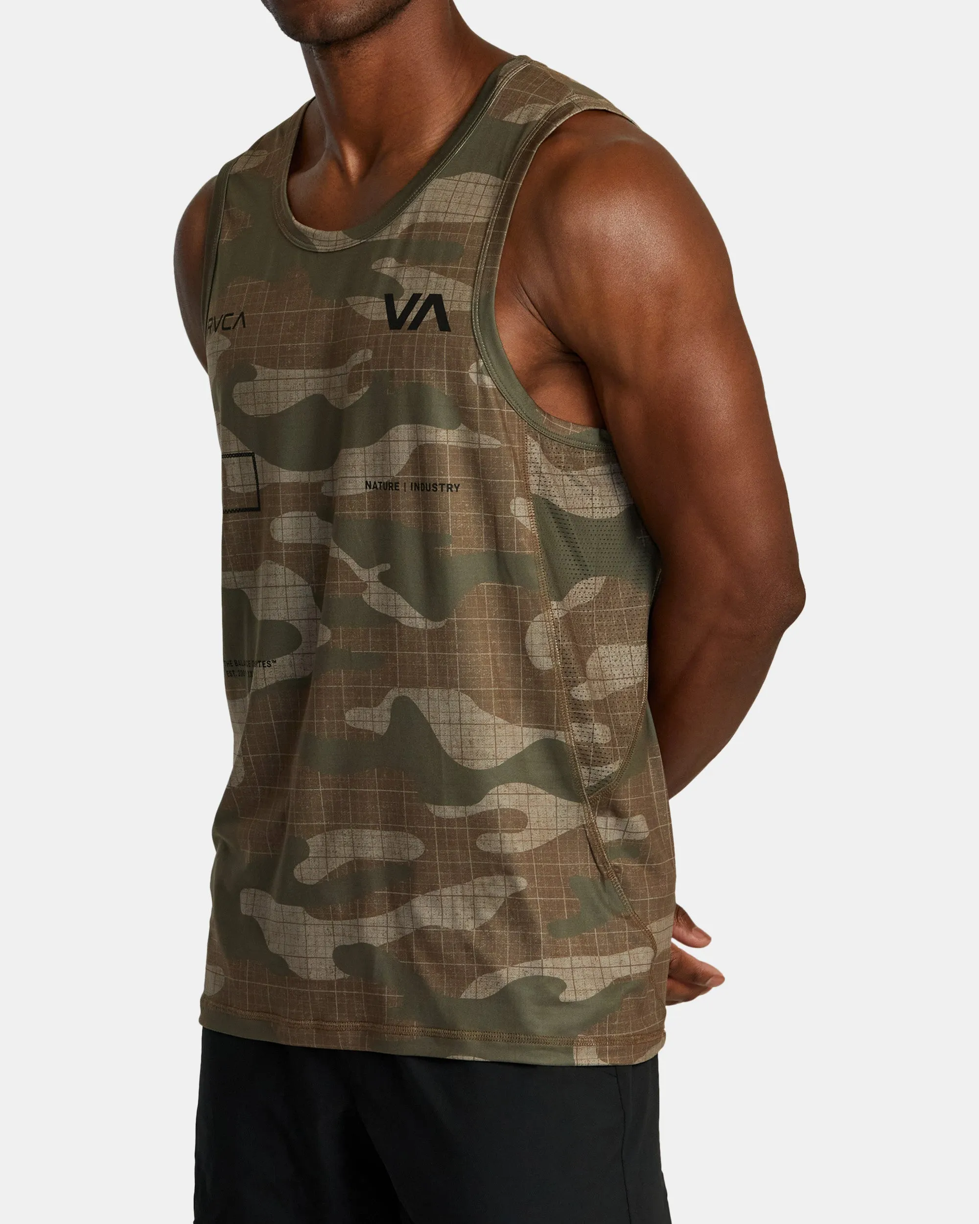 Radiate Sport Vent Tank Top - Desert Camo