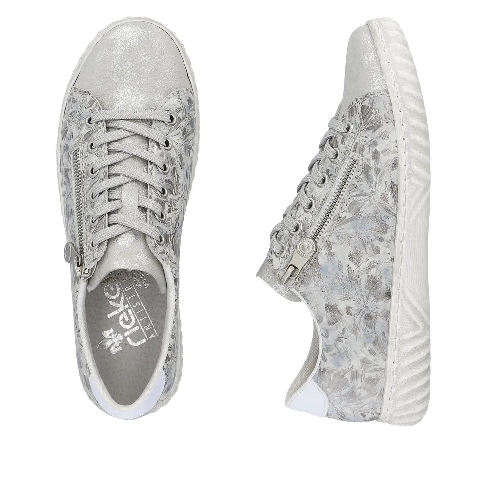 Rieker Ladies Zip Sided Lace Sneaker
