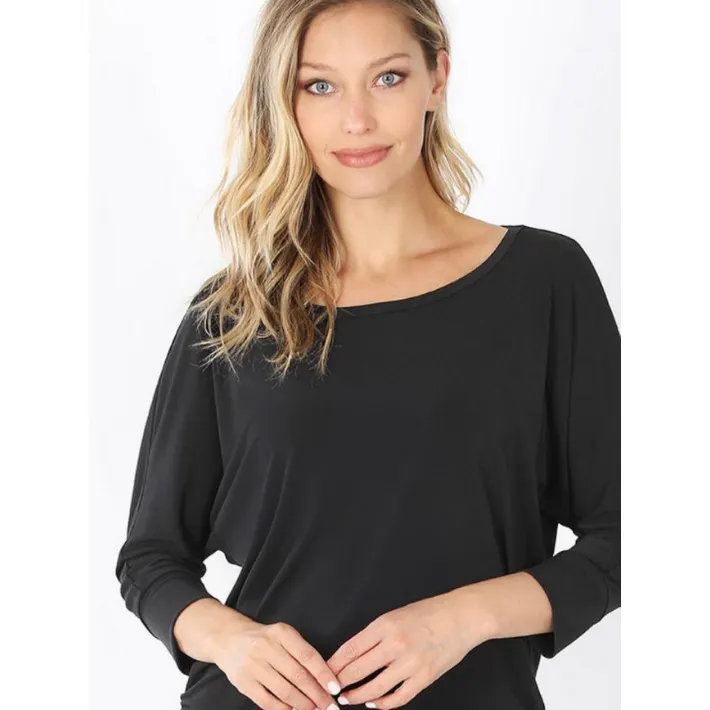 Ruched Dolman Sleeve Top