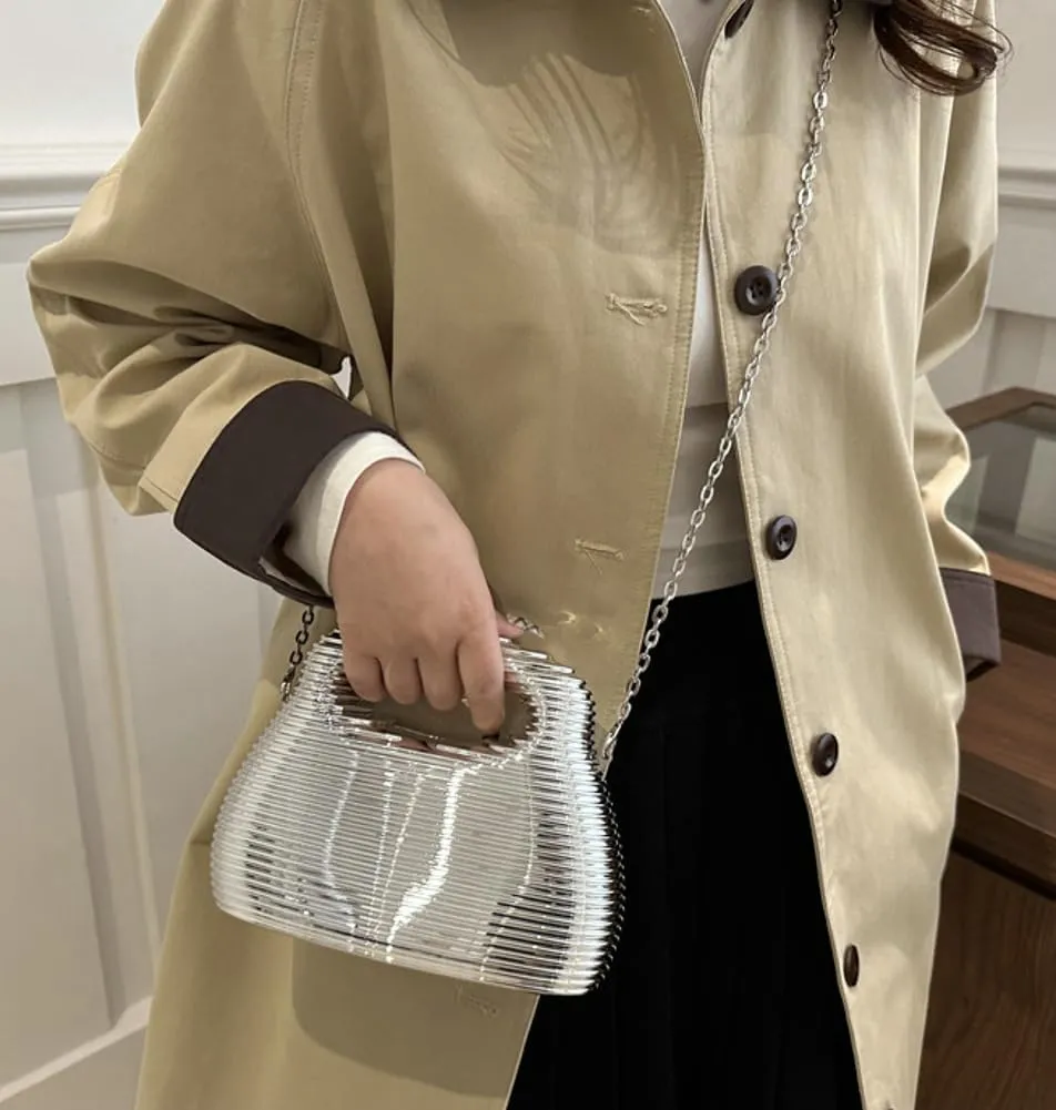 Rungion Trendy Acrylic Handbags for Women Cute Evening Clutch Small Chic Crossbody Shoulder Purses for Party Cocktail