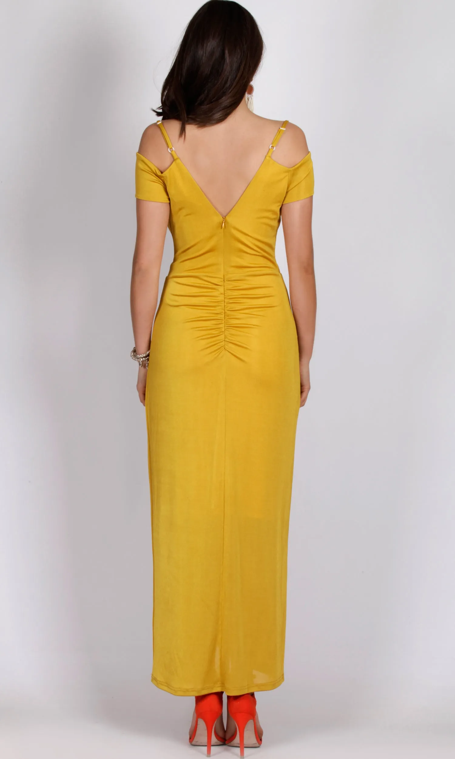 RV1068SS LUREX GATHERED MIDI DRESS (Pack)