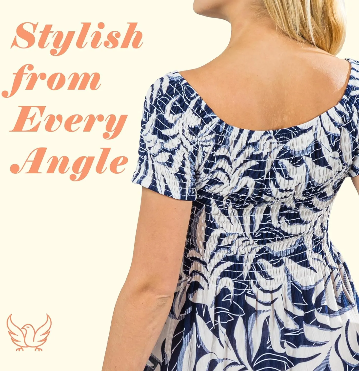 Short Sleeve Smocked Midi Sundress, Smocked Dress Vacation Outfits Summer Long Dress, Beachy Dresses for Women 2024