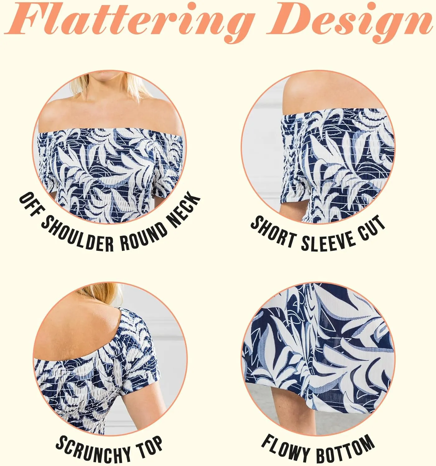 Short Sleeve Smocked Midi Sundress, Smocked Dress Vacation Outfits Summer Long Dress, Beachy Dresses for Women 2024