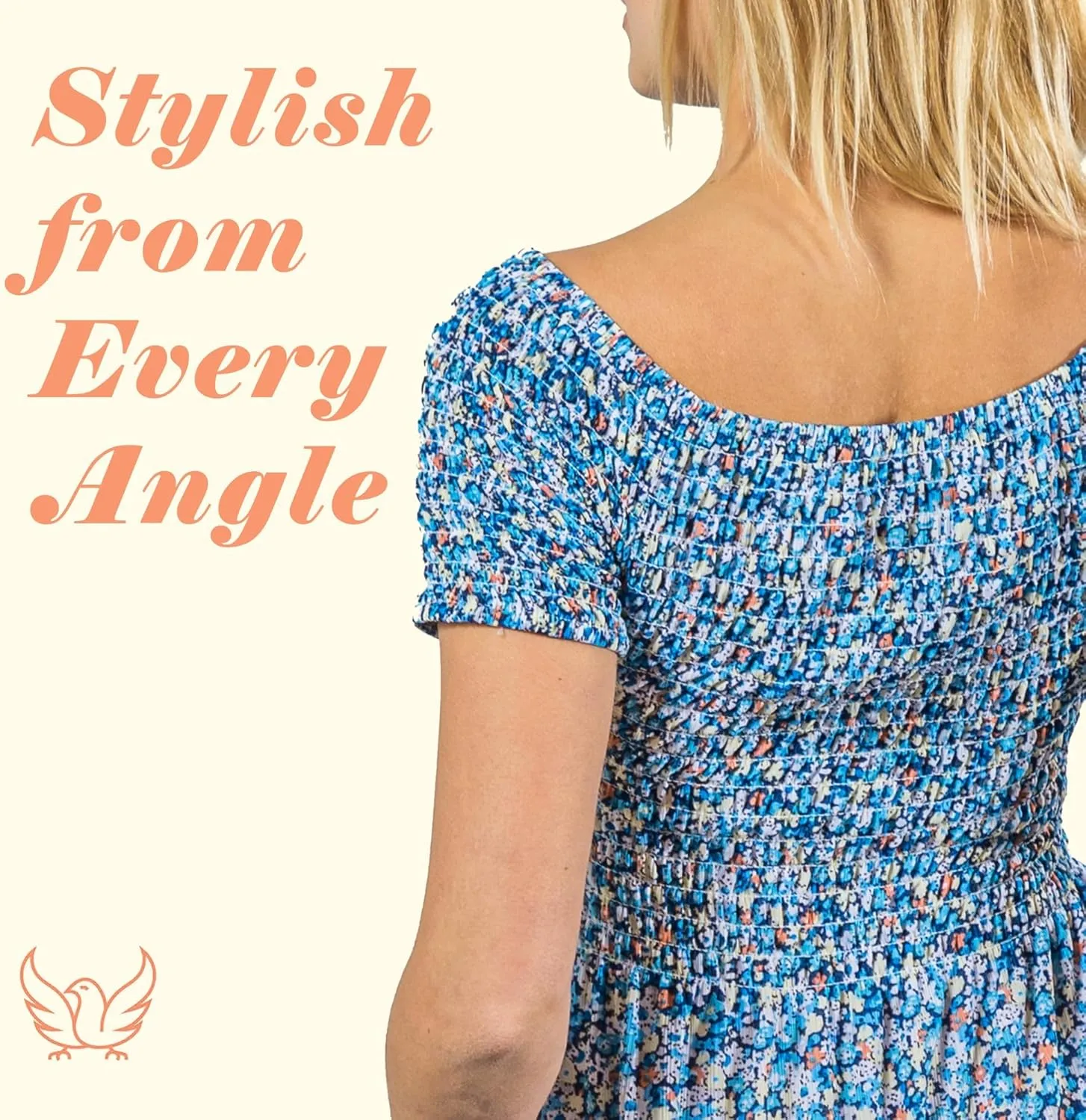 Short Sleeve Smocked Midi Sundress, Smocked Dress Vacation Outfits Summer Long Dress, Beachy Dresses for Women 2024