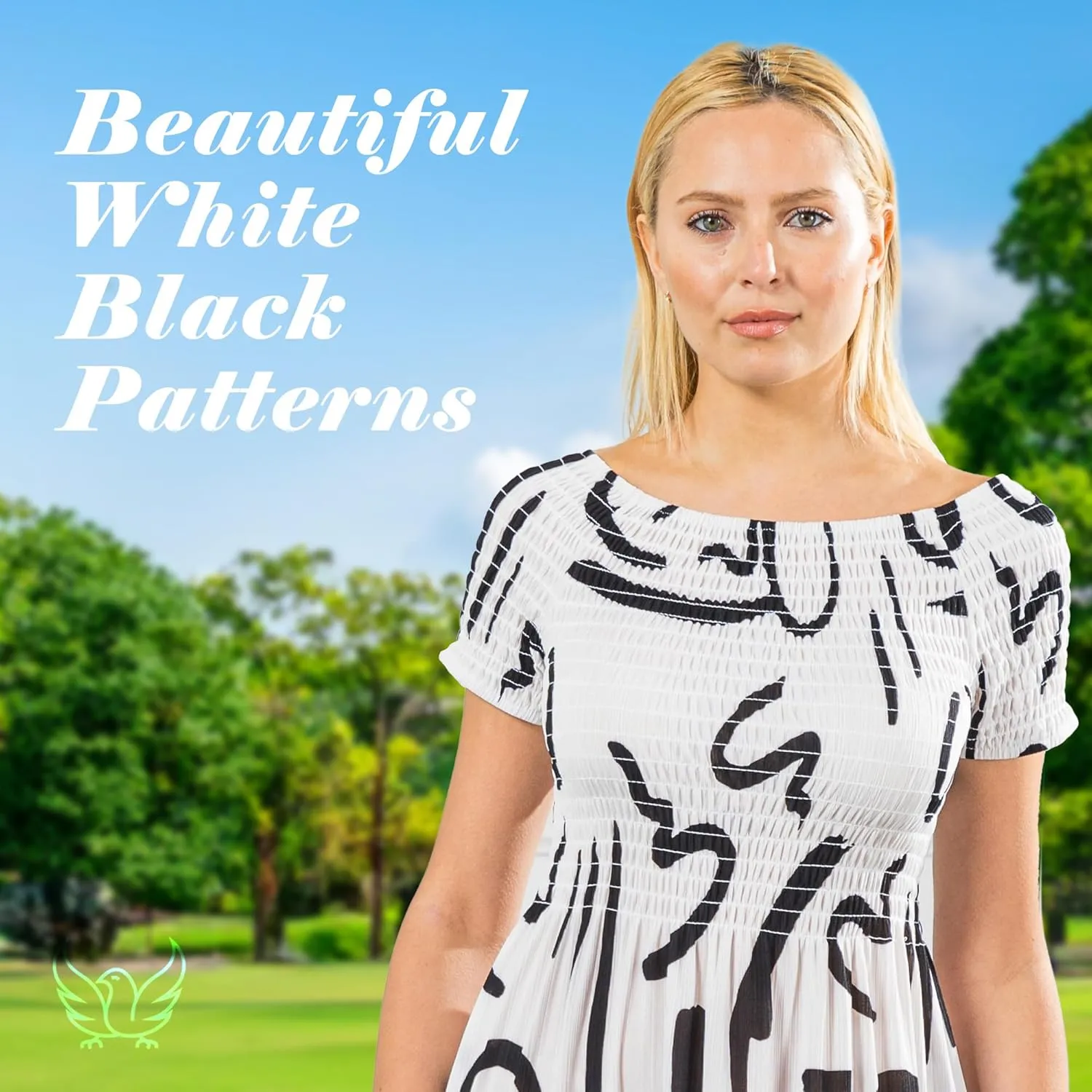 Short Sleeve Smocked Midi Sundress, Smocked Dress Vacation Outfits Summer Long Dress, Beachy Dresses for Women 2024