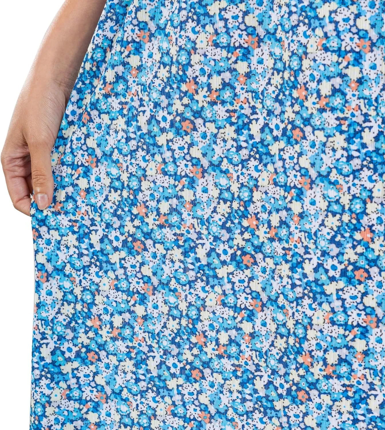 Short Sleeve Smocked Midi Sundress, Smocked Dress Vacation Outfits Summer Long Dress, Beachy Dresses for Women 2024