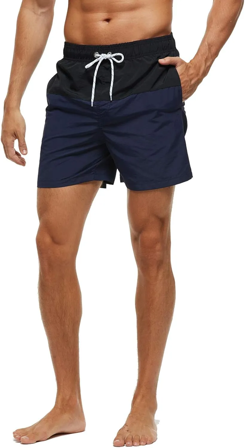 SILKWORLD Men's Swim Trunks Quick Dry Beach Shorts with Pockets