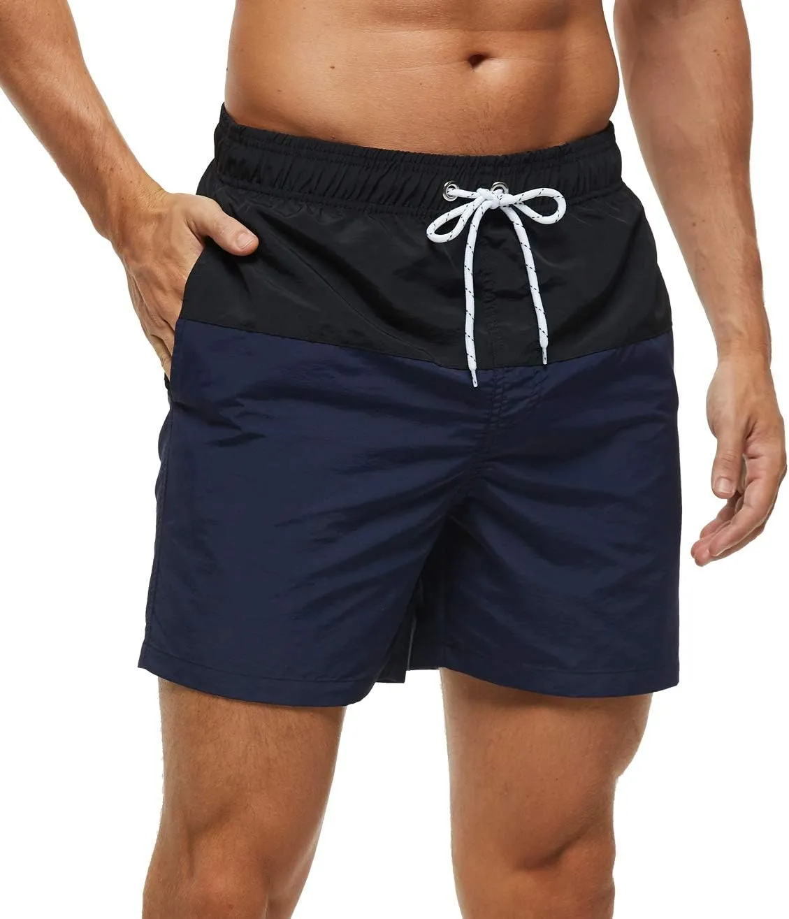 SILKWORLD Men's Swim Trunks Quick Dry Beach Shorts with Pockets