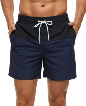 SILKWORLD Men's Swim Trunks Quick Dry Beach Shorts with Pockets