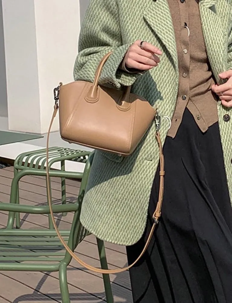 Small Genuine Leather Crossbody Bag for Women Trendy Dumpling Tote Shoulder Purses Ladies Chic Handbags Satchels