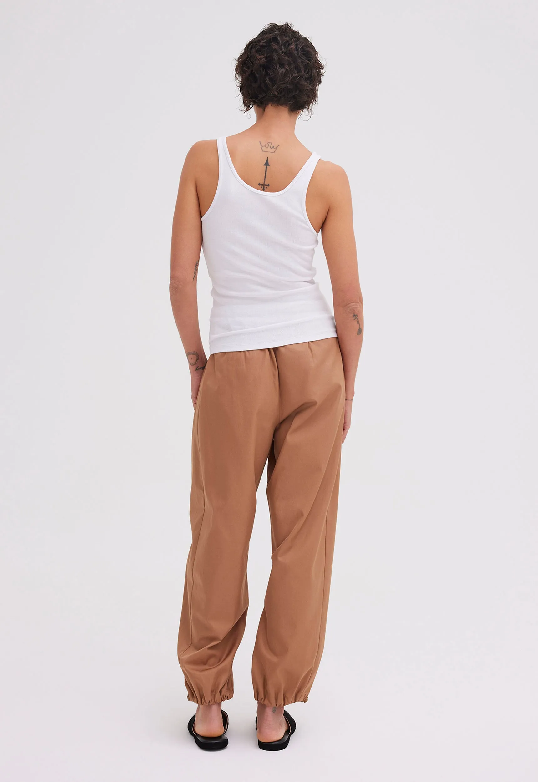Sonnet Ribbed Cotton Tank - White
