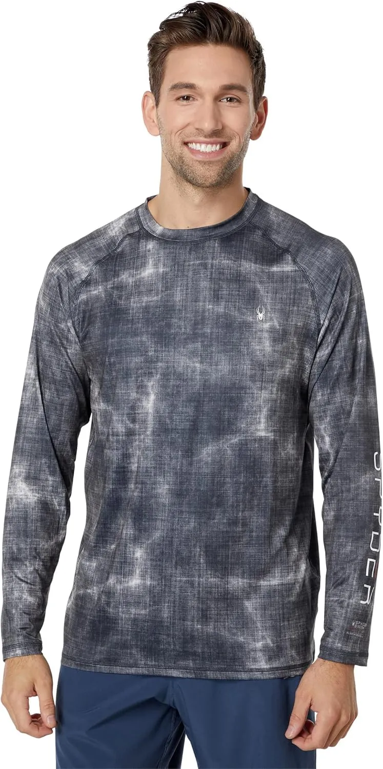 Spyder Men's Long Sleeve Rashguard  UPF , Quick-Dry, Swim Shirt, Surfing, Hiking, Workouts