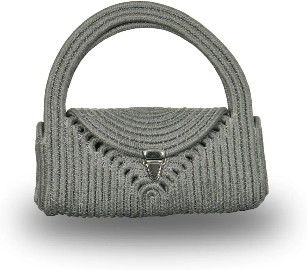 Straw Clutch Purse for Women, Small Summer Jute Handbag, Beachy Vacation Raffia Bag, Woven Resort or Coastal Purse - Cream