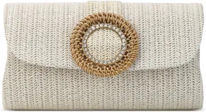 Straw Clutch Purses for Women Evening/Wedding Chic Bag Woven Beach Purse Vacation Handbags for Summer