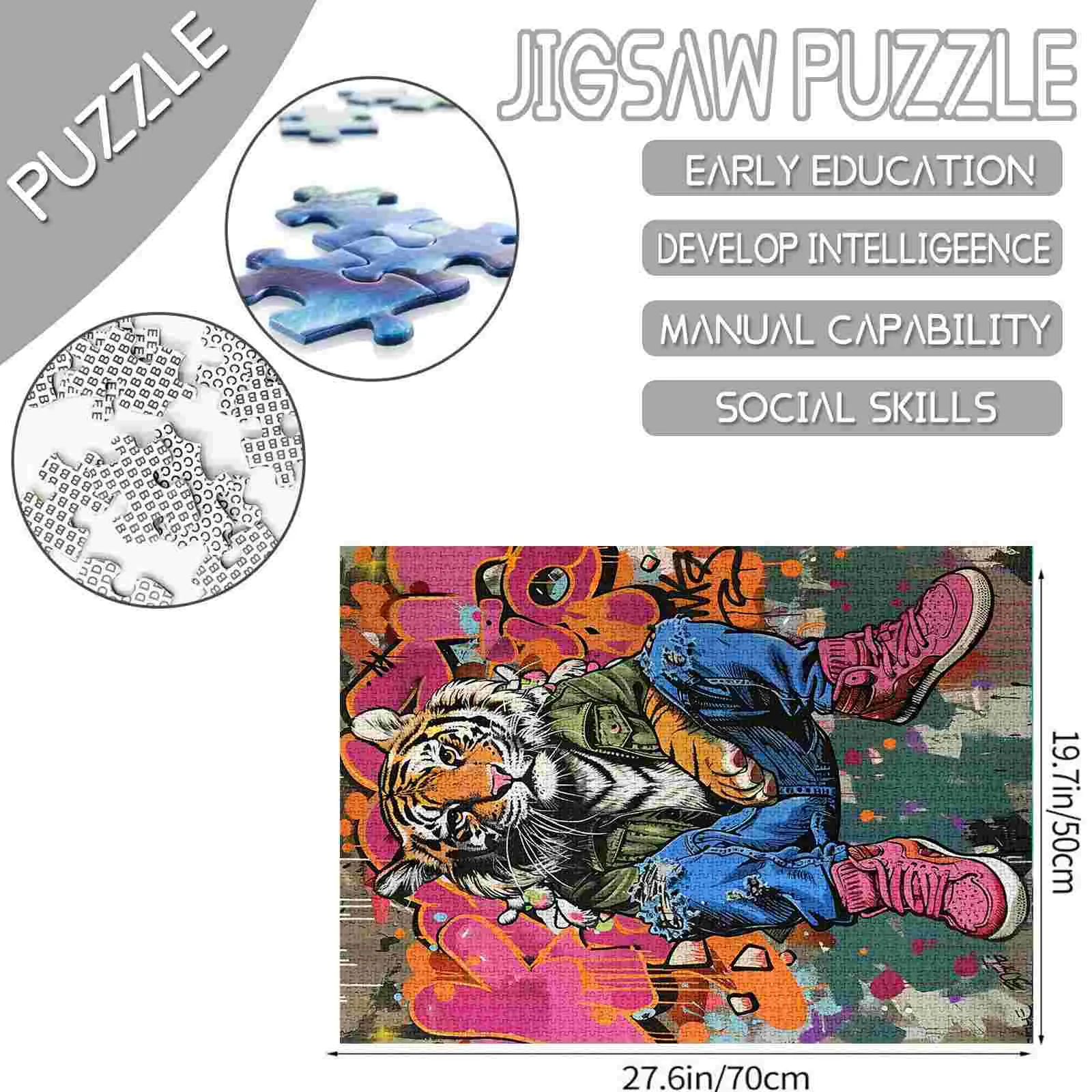 Street Style Tiger Jigsaw Puzzle