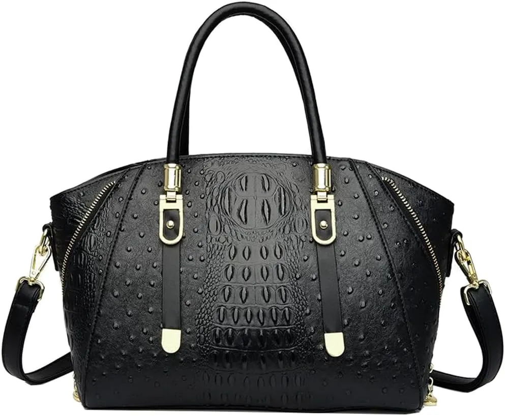 Stylish Handbags for Women PU Leather Satchel Bags Shoulder Bag Top Handle Handbag Ladies Work Purse Zipper Totes