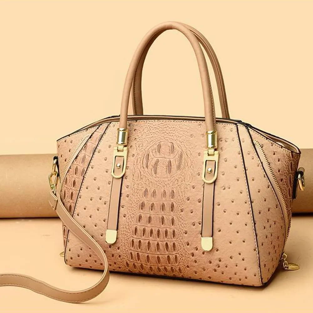 Stylish Handbags for Women PU Leather Satchel Bags Shoulder Bag Top Handle Handbag Ladies Work Purse Zipper Totes