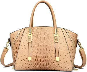 Stylish Handbags for Women PU Leather Satchel Bags Shoulder Bag Top Handle Handbag Ladies Work Purse Zipper Totes
