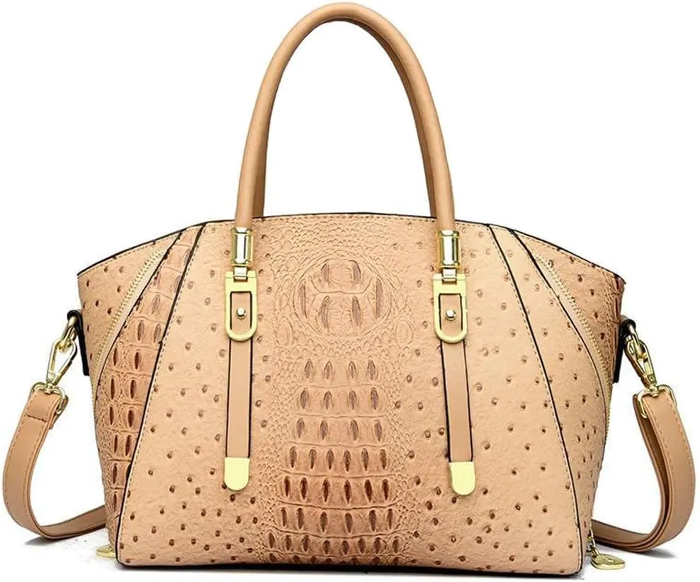 Stylish Handbags for Women PU Leather Satchel Bags Shoulder Bag Top Handle Handbag Ladies Work Purse Zipper Totes