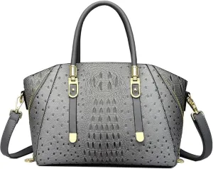 Stylish Handbags for Women PU Leather Satchel Bags Shoulder Bag Top Handle Handbag Ladies Work Purse Zipper Totes