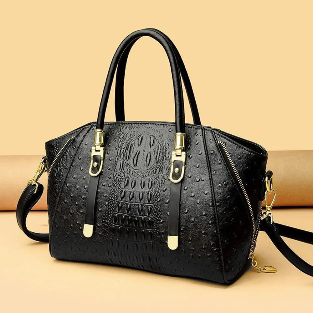 Stylish Handbags for Women PU Leather Satchel Bags Shoulder Bag Top Handle Handbag Ladies Work Purse Zipper Totes