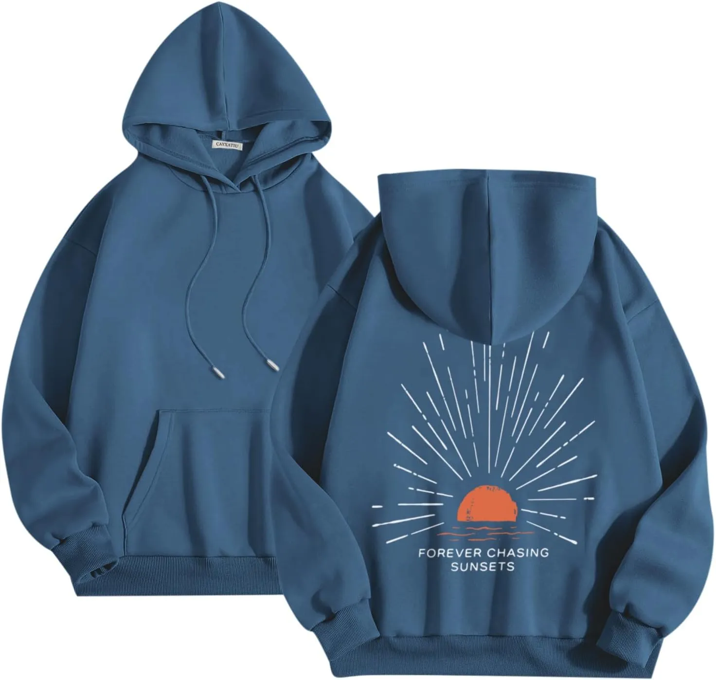 Sunsets Graphic Beachy Hoodies for Women Lets Watch the Sunset Hoodie Womens Beach Aesthetic Hooded Sweatshirt
