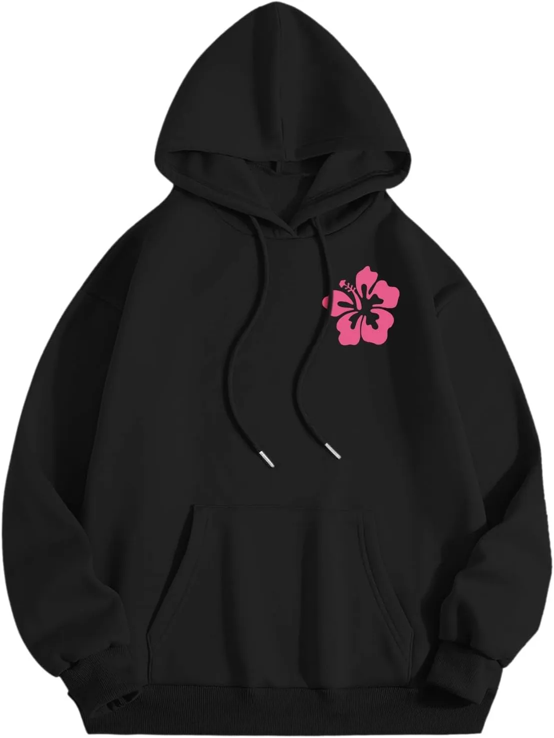 Sweatshirts For Teen Girls Long Sleeve Letter Print Casual Graphic Hoodies Drawstring Pullover Oversized Hoodies