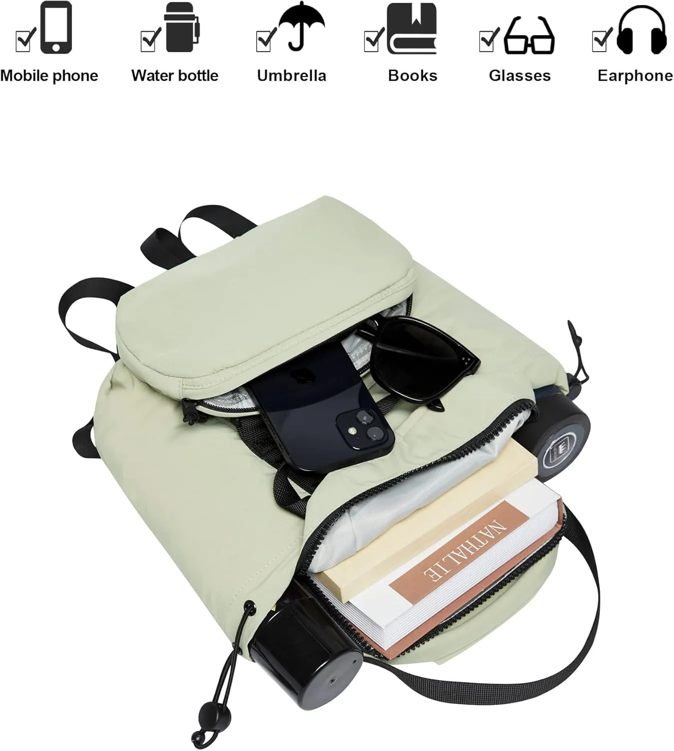 THE GYM PEOPLE Lightweight Mini Backpacks Womens Waterproof Travel Daypack Small Cute Crossbody Sling Bags