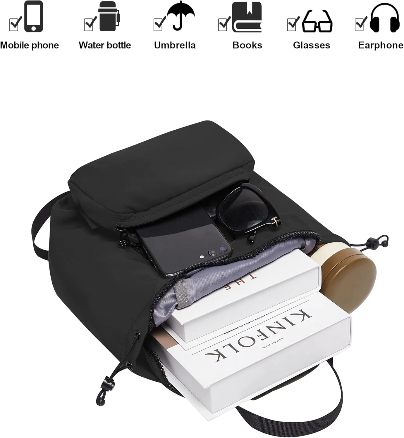 THE GYM PEOPLE Lightweight Mini Backpacks Womens Waterproof Travel Daypack Small Cute Crossbody Sling Bags