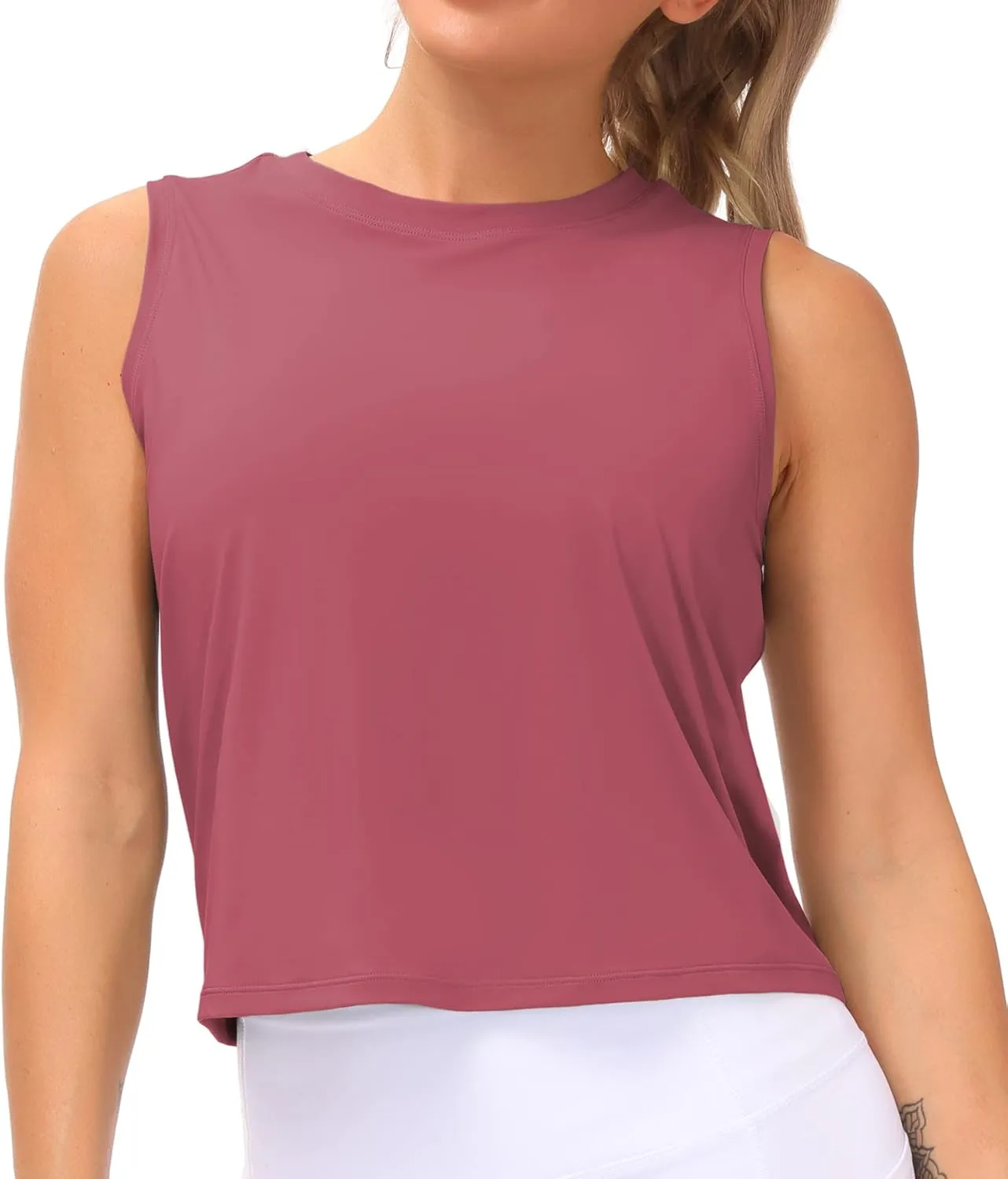 THE GYM PEOPLE Women's Workout Tops in Ice Silk Quick Dry Sleeveless