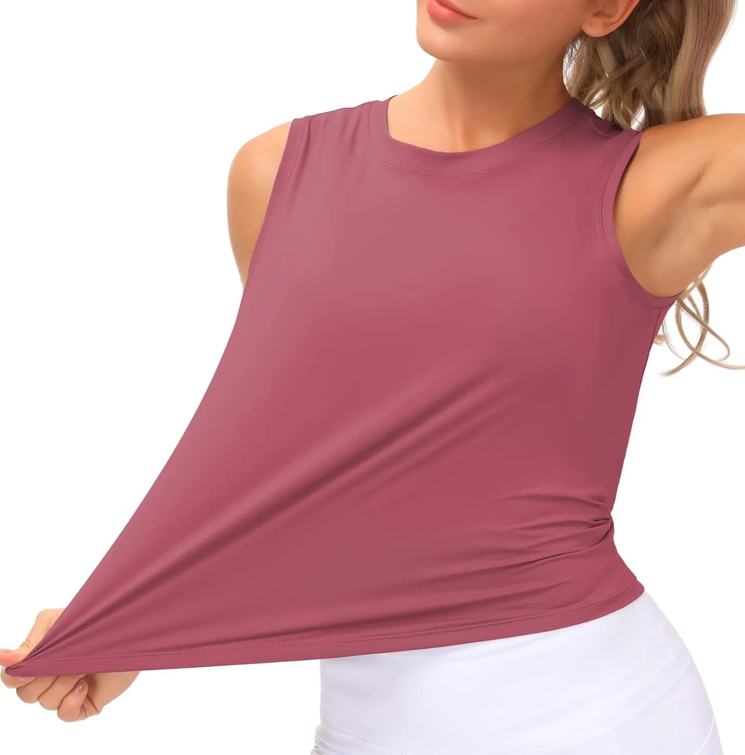 THE GYM PEOPLE Women's Workout Tops in Ice Silk Quick Dry Sleeveless