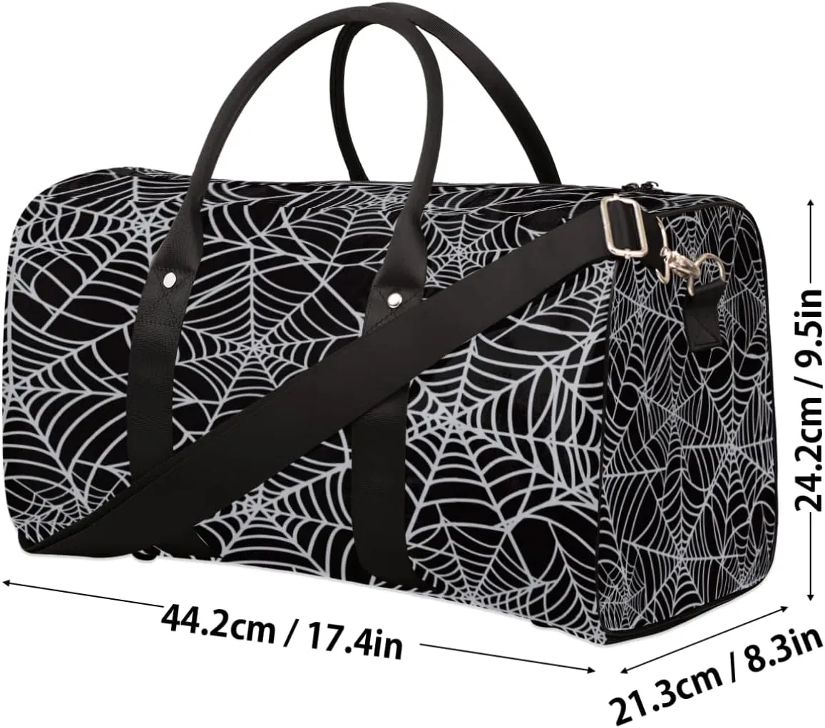 Travel Duffel Bag Spider Web Network Pattern Sport Gym Bag Weekender Overnight Bag carry on bag Training Shoulder for Women Men Boys Girls