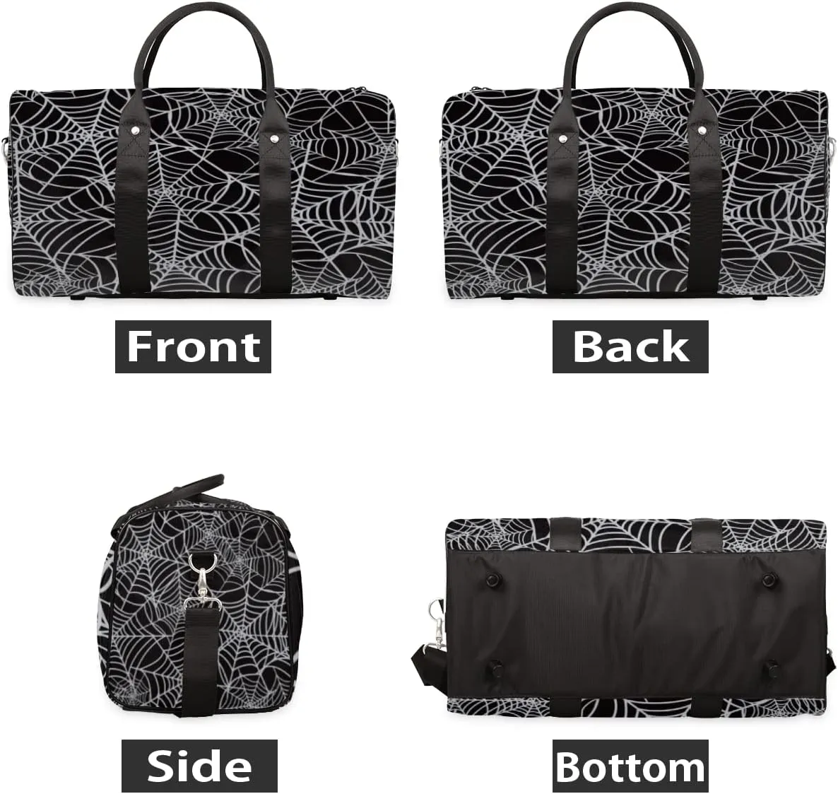 Travel Duffel Bag Spider Web Network Pattern Sport Gym Bag Weekender Overnight Bag carry on bag Training Shoulder for Women Men Boys Girls
