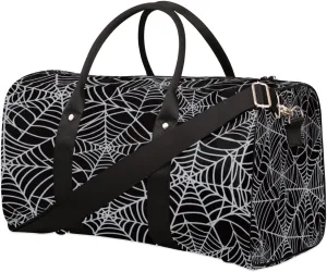 Travel Duffel Bag Spider Web Network Pattern Sport Gym Bag Weekender Overnight Bag carry on bag Training Shoulder for Women Men Boys Girls
