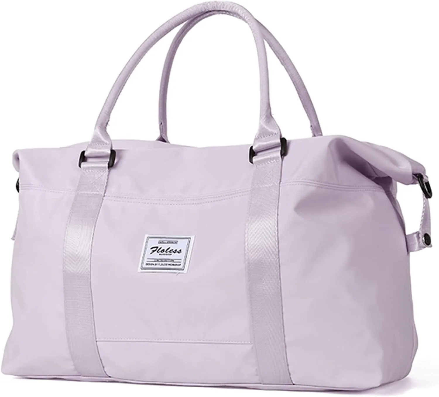 Travel Gym Bag for Women, LANBX Tote Bag Carry on Luggage Sport Duffle Weekender Overnight Bags with Wet Pocket (Light Purple)