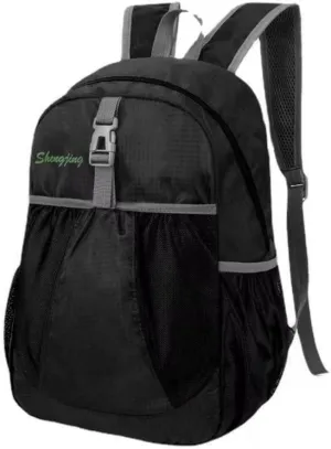 Travel lightweight foldable backpack hiking backpack splash proof compact travel backpack day pack (black)