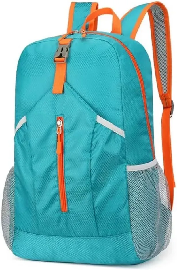 Travel lightweight foldable backpack hiking backpack splash proof compact travel backpack day pack (peacock green)