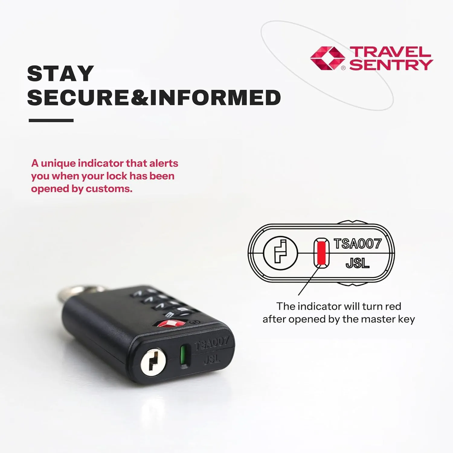 Travel Luggage Locks TSA Approved, Combination Padlock with Open Alert Indicator for Travel Accessories, Combo Lock with Code for Gym Locker, Suitcase, Cabinet, Gun Case, Toolbox (Yellow)
