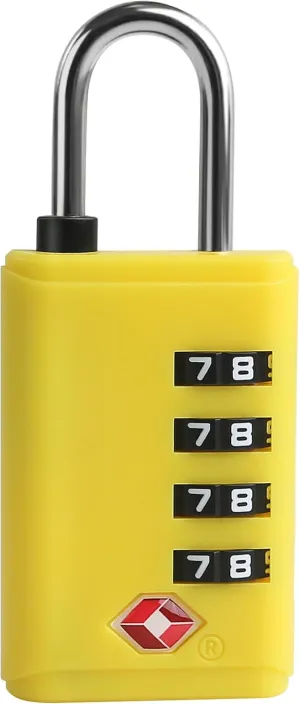 Travel Luggage Locks TSA Approved, Combination Padlock with Open Alert Indicator for Travel Accessories, Combo Lock with Code for Gym Locker, Suitcase, Cabinet, Gun Case, Toolbox (Yellow)
