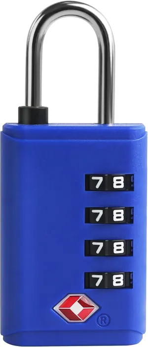 TSA Approved Locks for Luggage with Open Alert, Small Combo Lock with Code, Combination Padlock for Travel Essentials, Suitcase, Gym Locker, Cabinet, Case, Backpack, Bag Zipper (Blue)