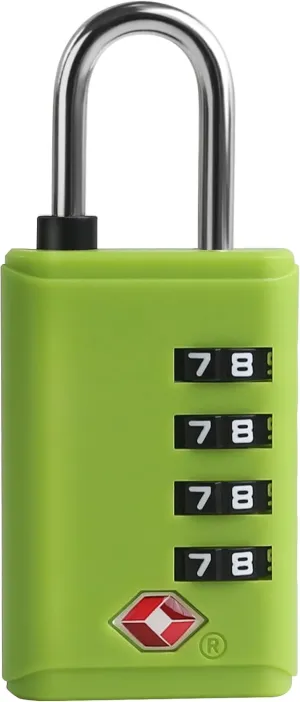 TSA Locks for Luggage, Small Combo Lock for Suitcase, 4 Digit Combination Lock for Outdoor, Gym Locker, Cabinet, Gun Case, Travel Safe Padlock with Code for Backpack, Bag Zipper (Green)