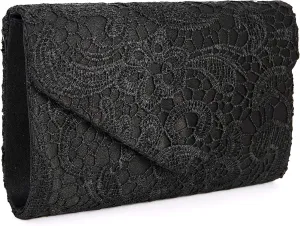 UBORSE Evening Bag Lace Clutch Purse for Women Formal Elegant Envelope Wedding Party Cocktail Crossbody Shoulder Bag