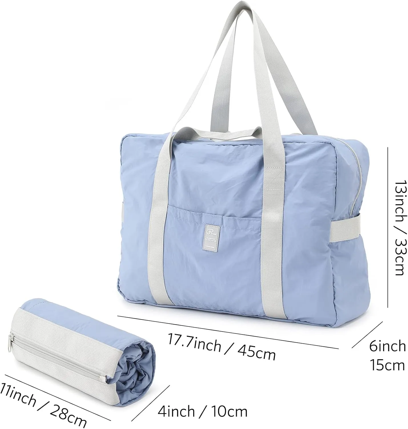 VanFn Foldable Travel Duffel Bag, Sports Duffels Gym Bag, Rainproof Nylon Totes, Sports Shoulder Handbag, Lightweight Duffle Bags For Women & Men, Outdoor Weekend Bag, P.Travel Series