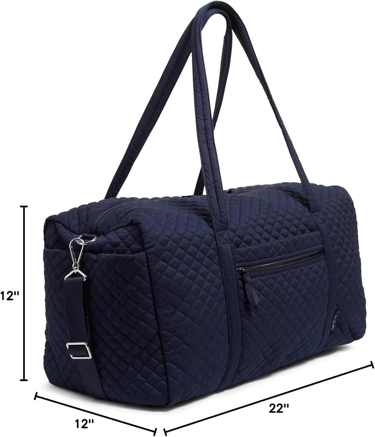 Vera Bradley Women's Cotton Large Travel Duffel Bag, True Navy, One Size