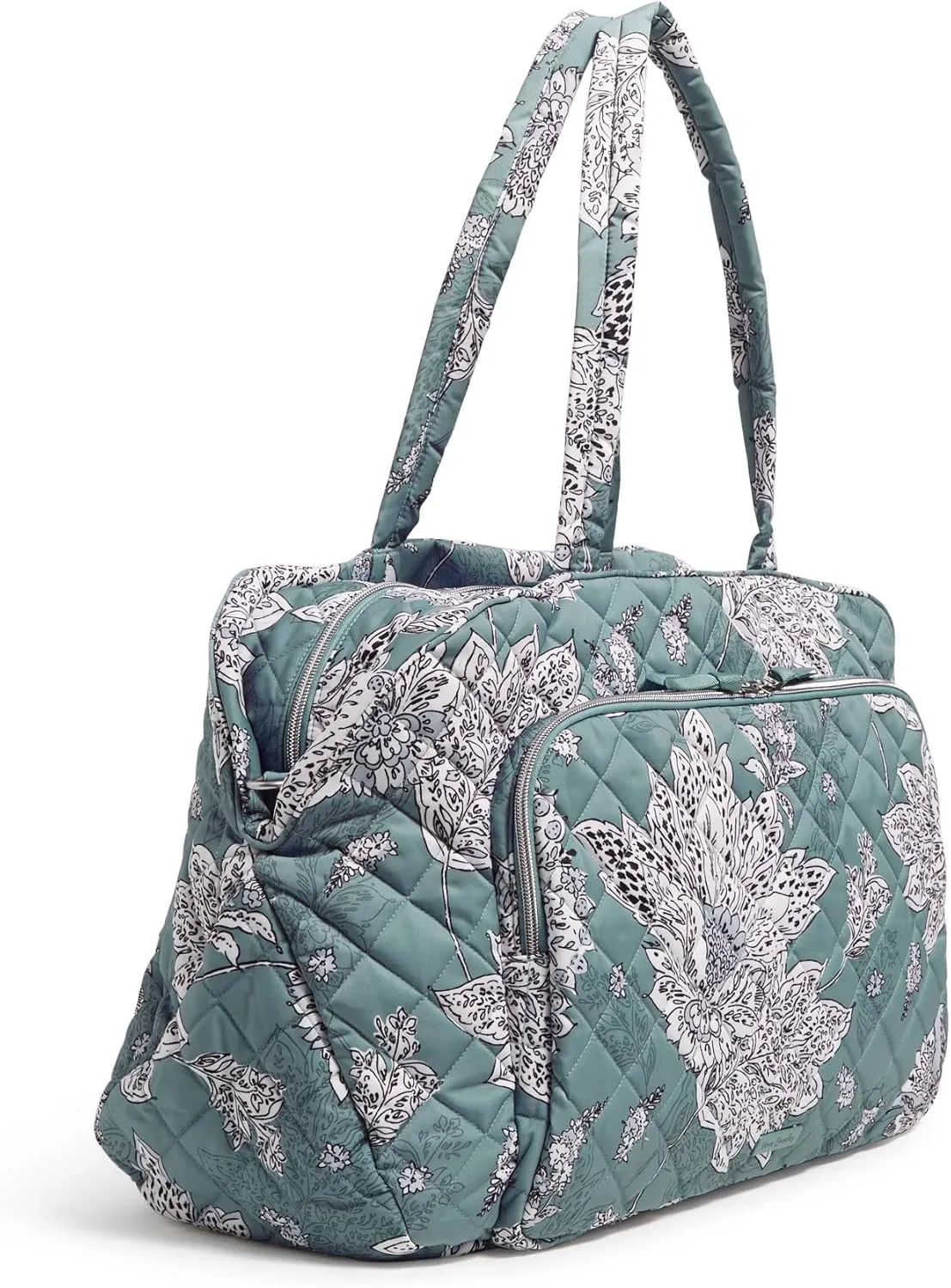 Vera Bradley Women's Performance Twill Grand Weekender Travel Bag, Tiger Lily Blue Oar, One Size
