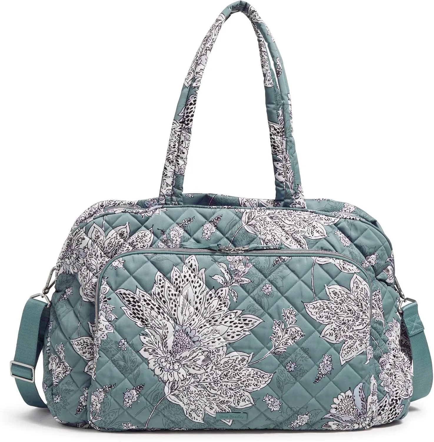 Vera Bradley Women's Performance Twill Grand Weekender Travel Bag, Tiger Lily Blue Oar, One Size